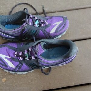 Brooks PureFlow 2 Women Running Shoe Purple Charcoal Teal Size 7.5 B 1201271B554